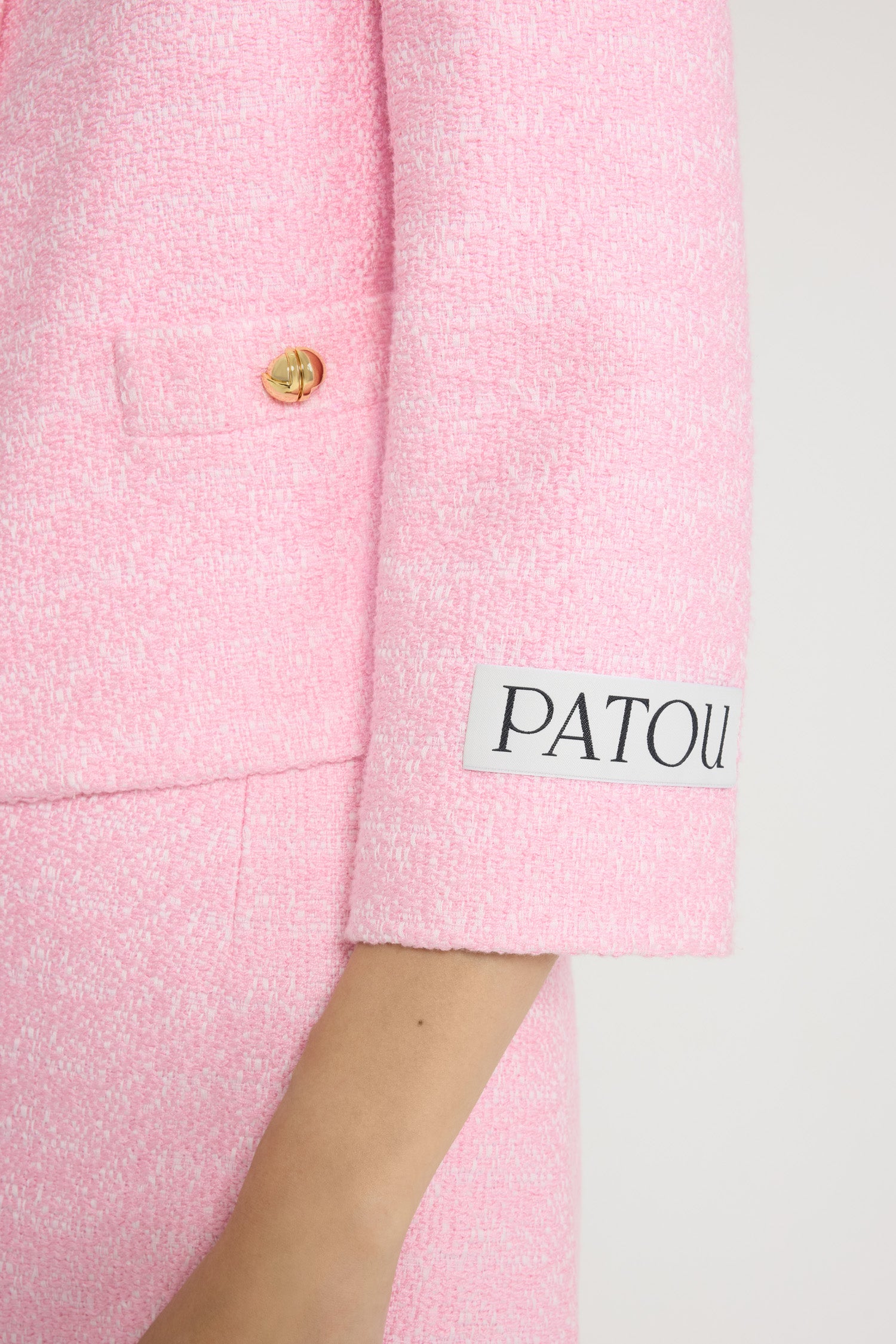 Patou Jackets JA050 veste tweed rose coton bio
