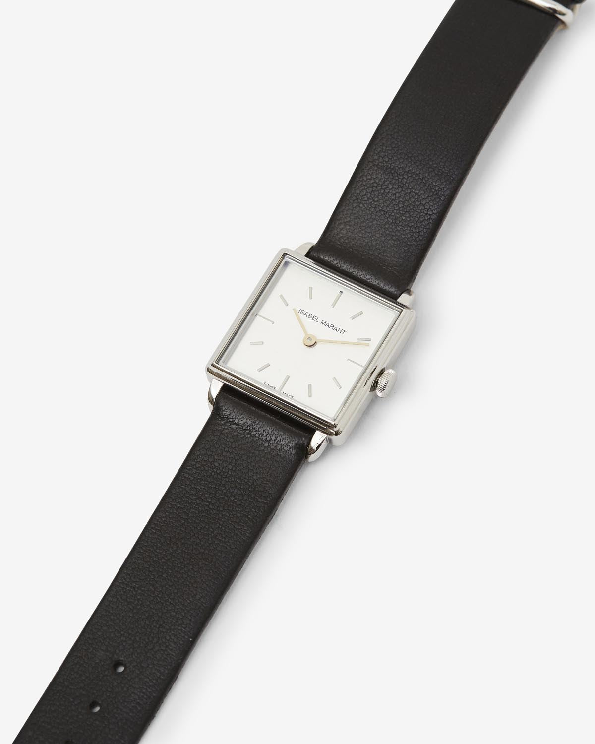 Isabel Marant 12.04 montre cadran carré argent
