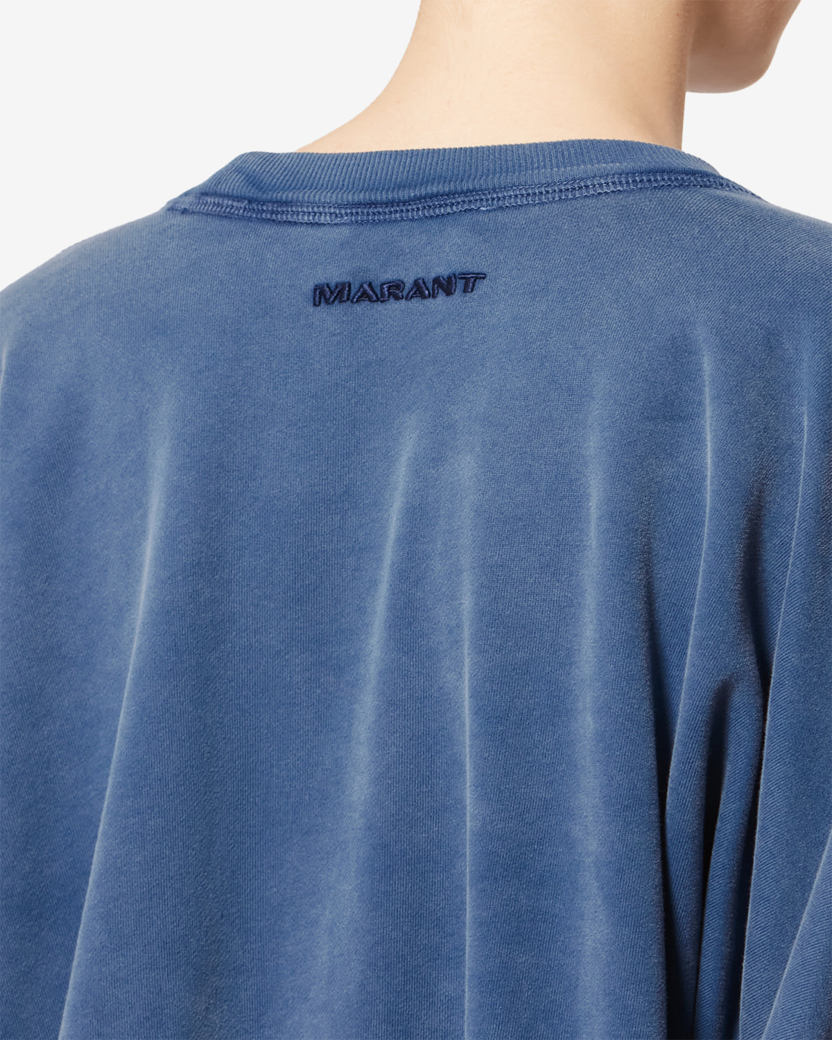 Isabel Marant Sauria sweatshirt bleu indigo coton délavé