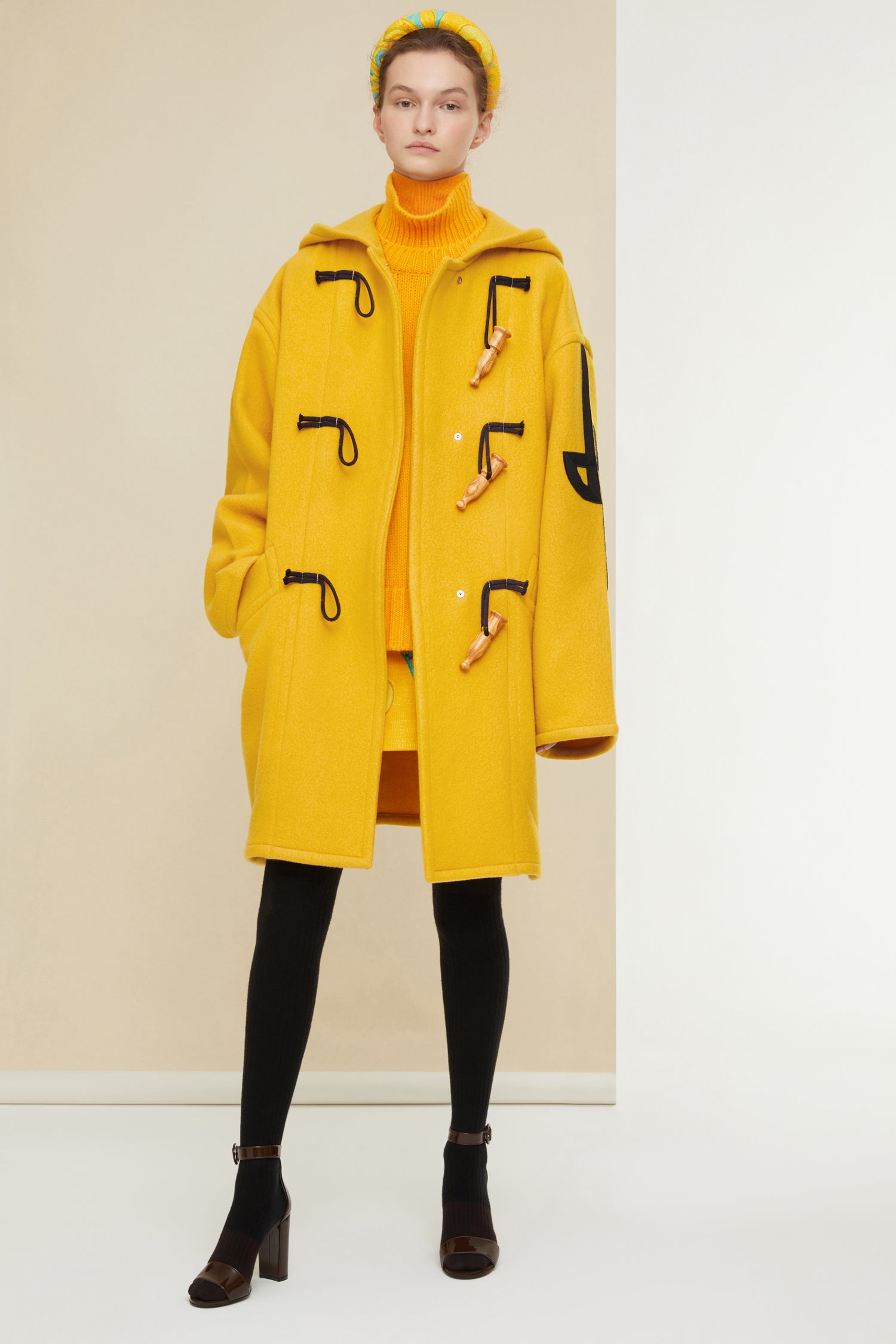 Patou Coats CO006 duffle-coat Saffron laine cachemire