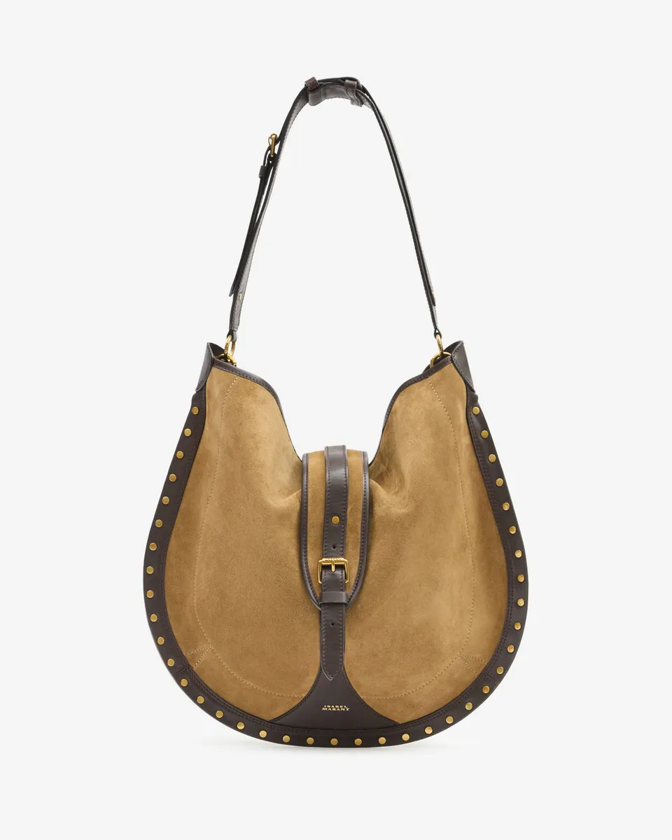 Isabel Marant Oskan Hobo Soft sac cuir taupe