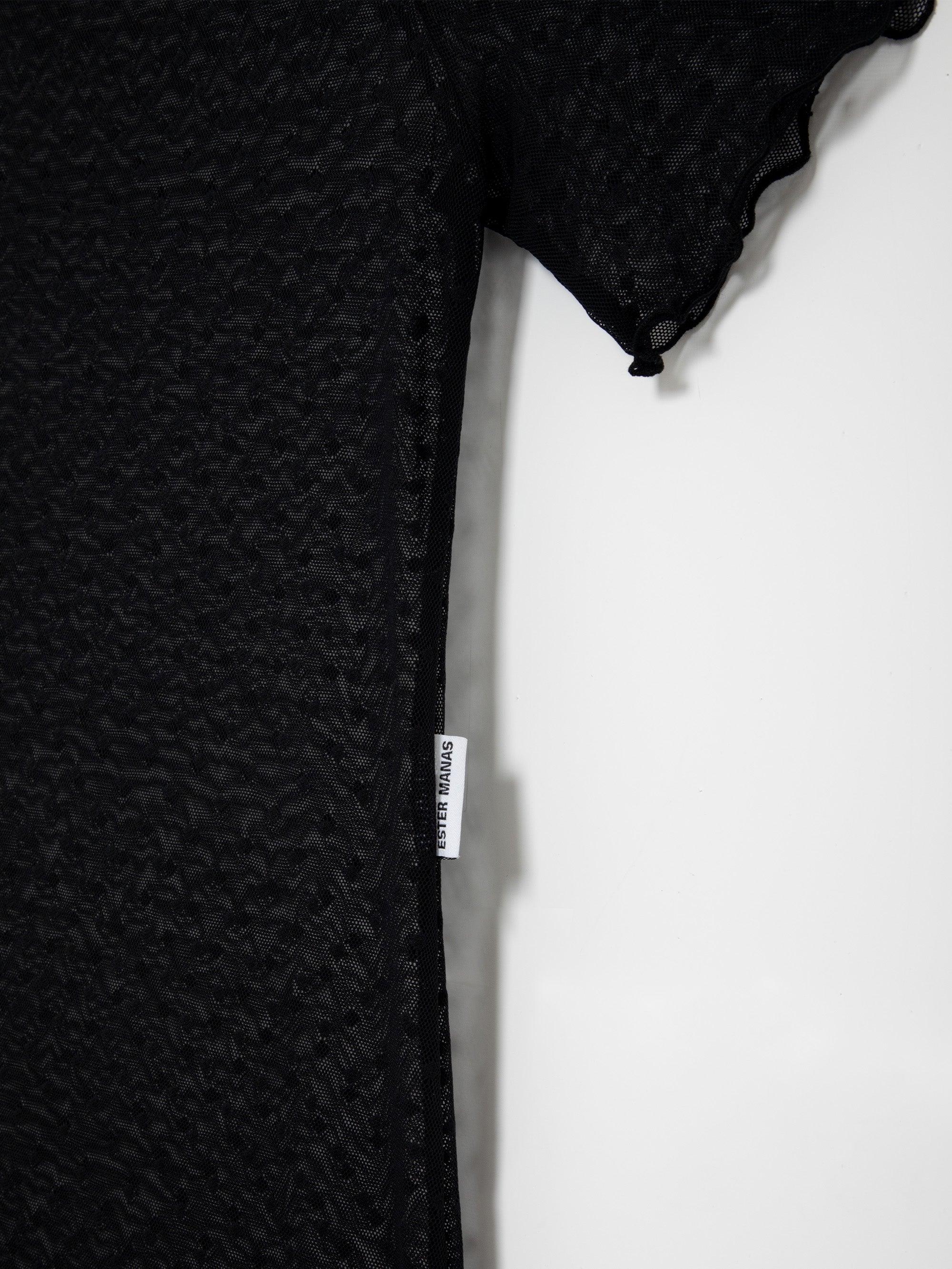 Ester Manas Easy Dress robe maxi noire à pois