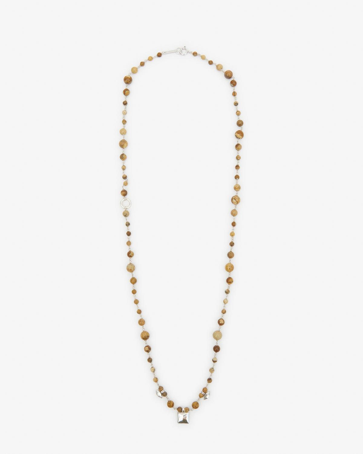 Isabel Marant Jack sautoir jaspe naturel argenté