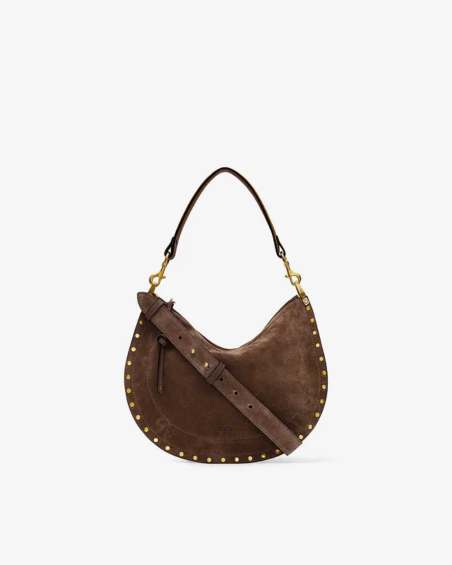 Isabel Marant Oskan Soft Zip sac cuir café clouté
