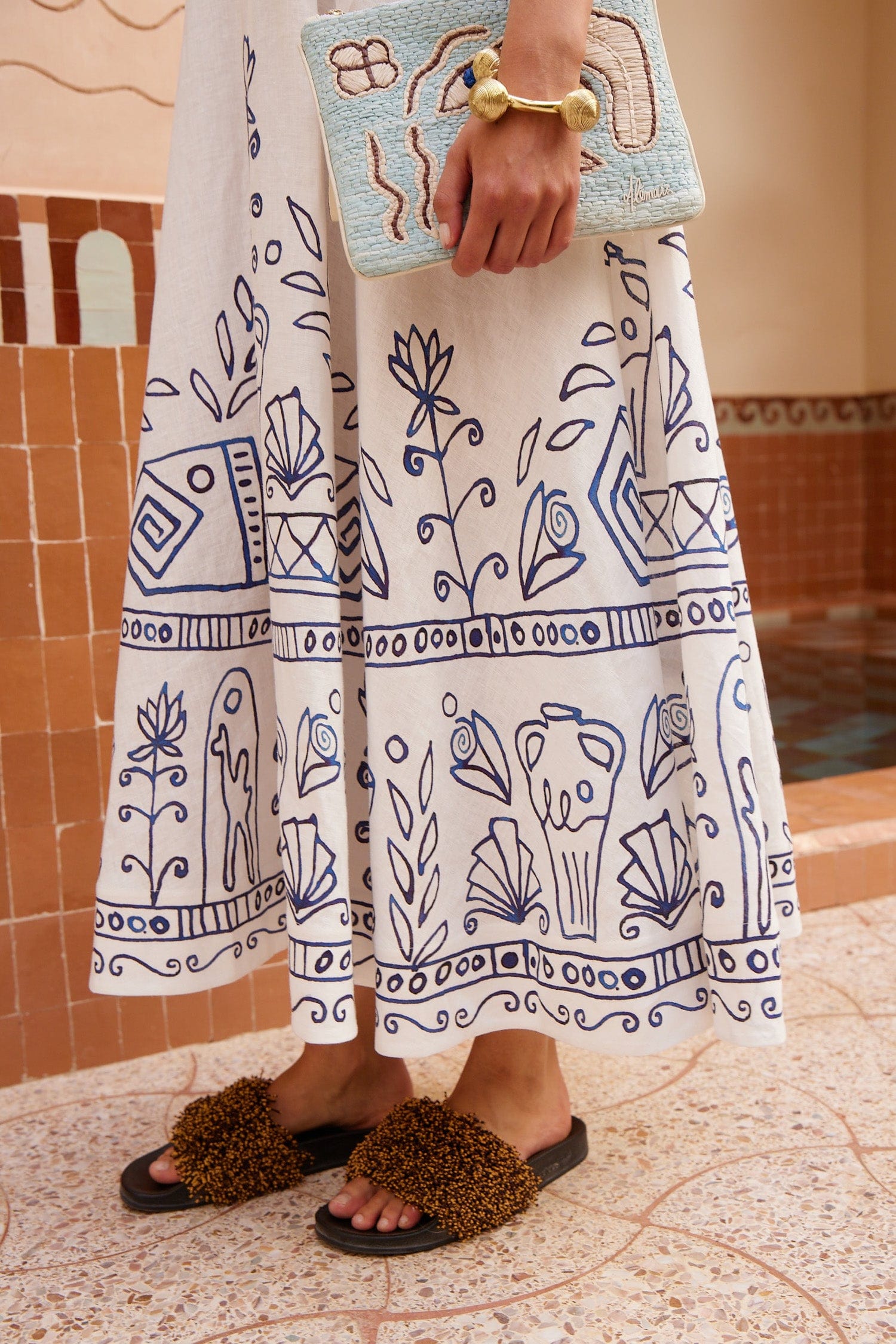 Alemäis Leela Ballet Sundress robe midi en lin
