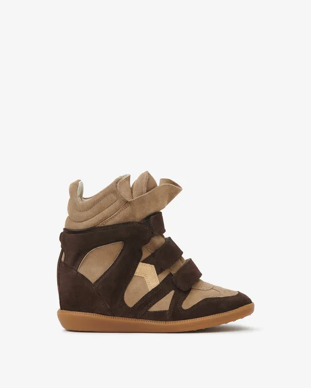 Isabel Marant Bekett baskets compensées chocolat