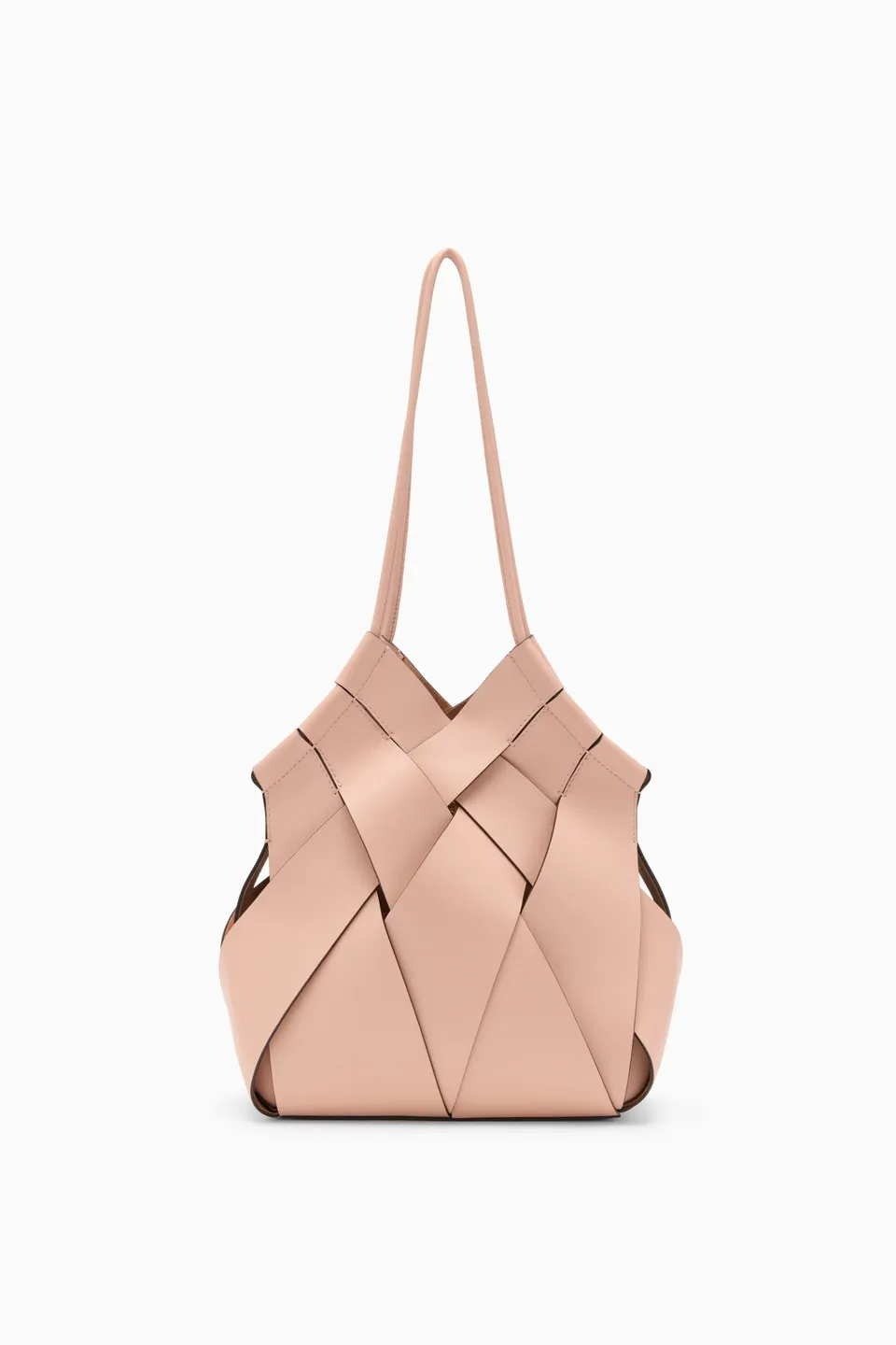 Ulla Johnson Charlotte Shoulder Bag sac cuir rose tulip