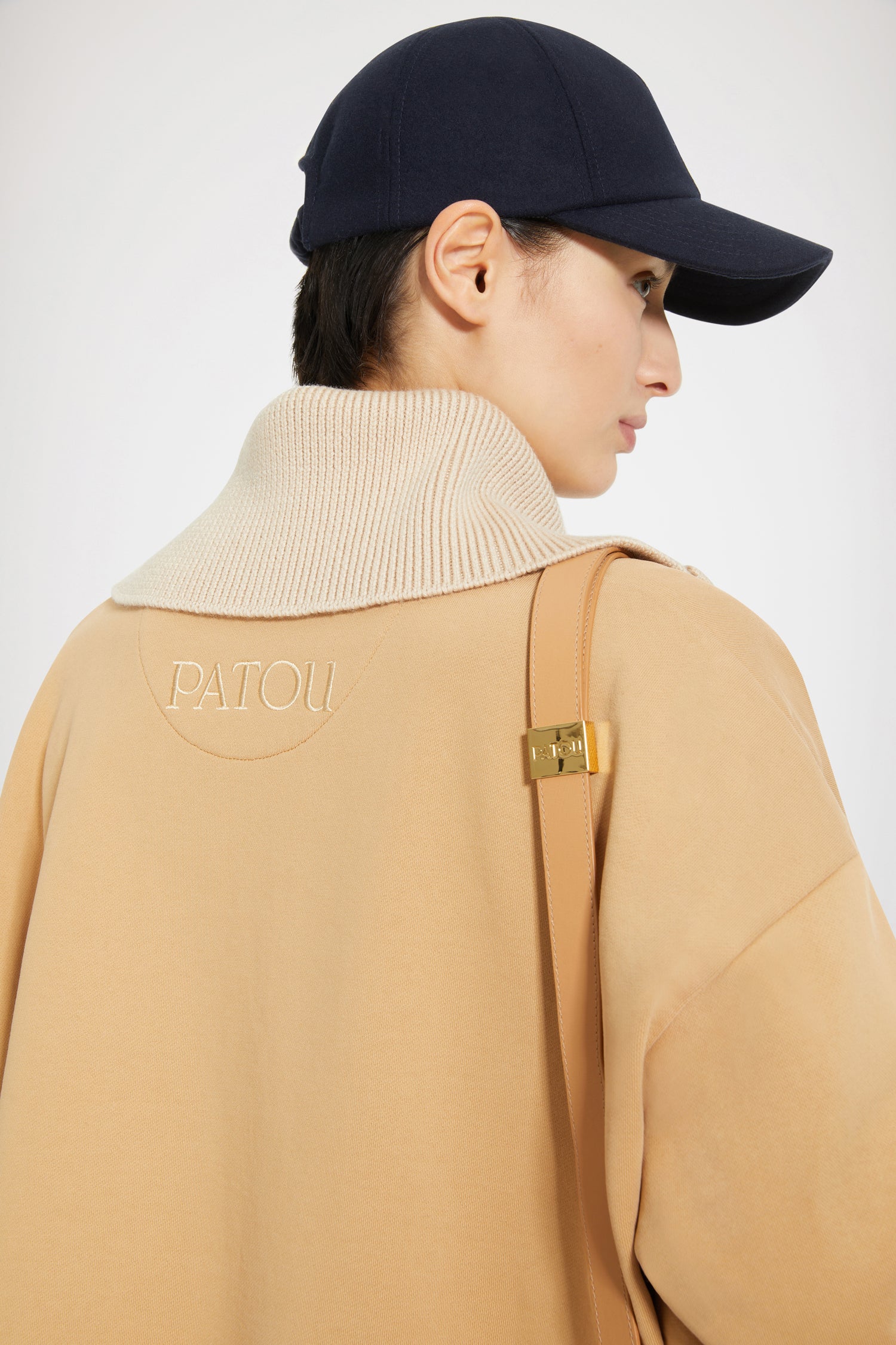 Patou JE055 robe sweat biscuit coton bio jupe popeline