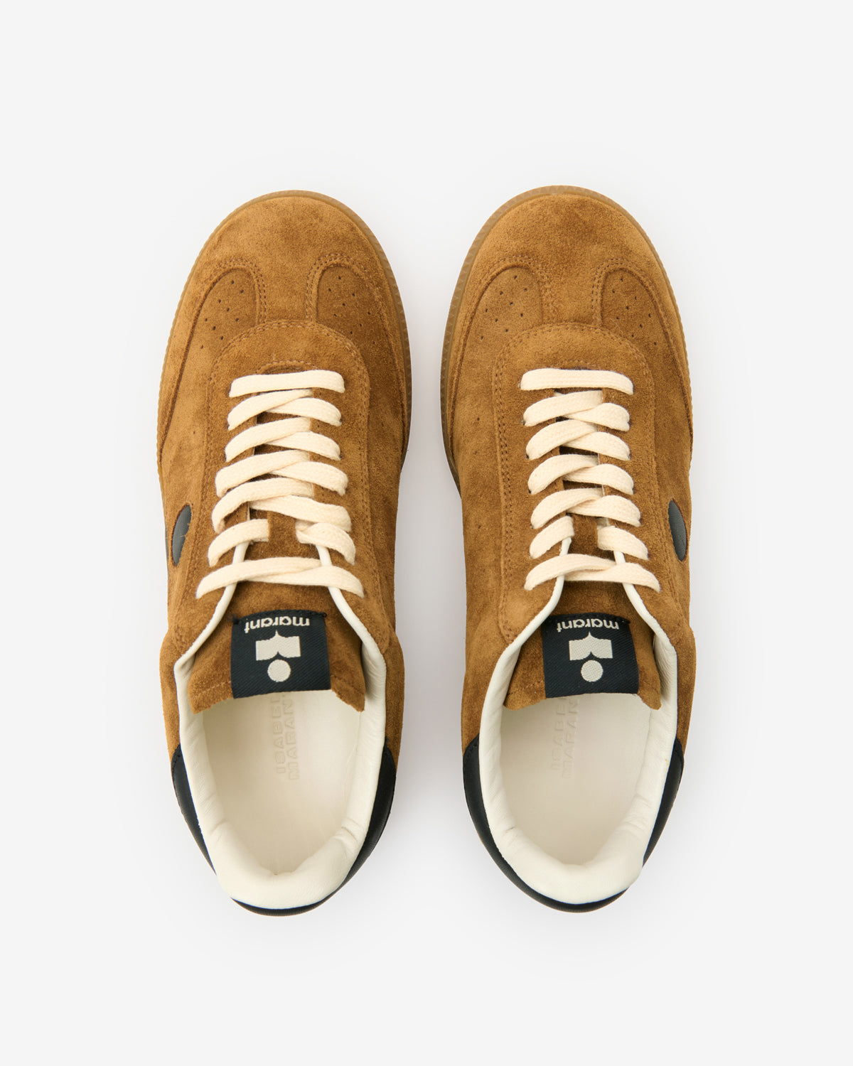 Isabel Marant Bryce baskets cognac-noir perforées cuir