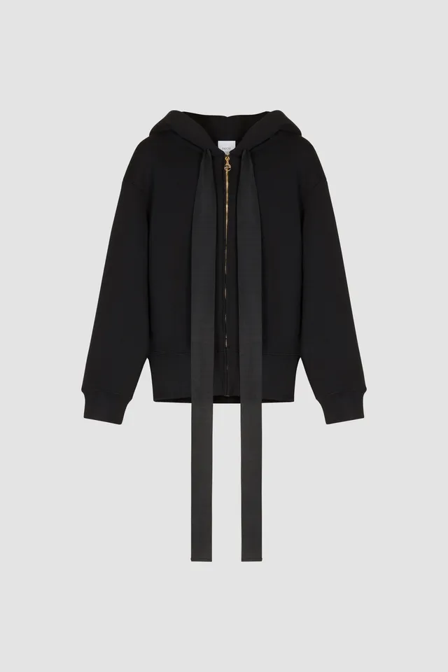 Patou Sweat zippé JE007 hoodie coton bio noir
