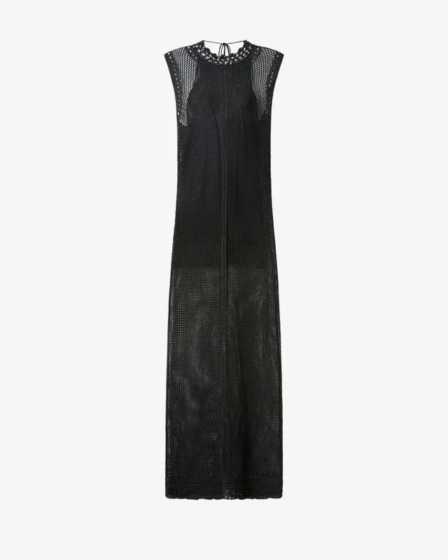 Isabel Marant Metaya robe crochet noir coton