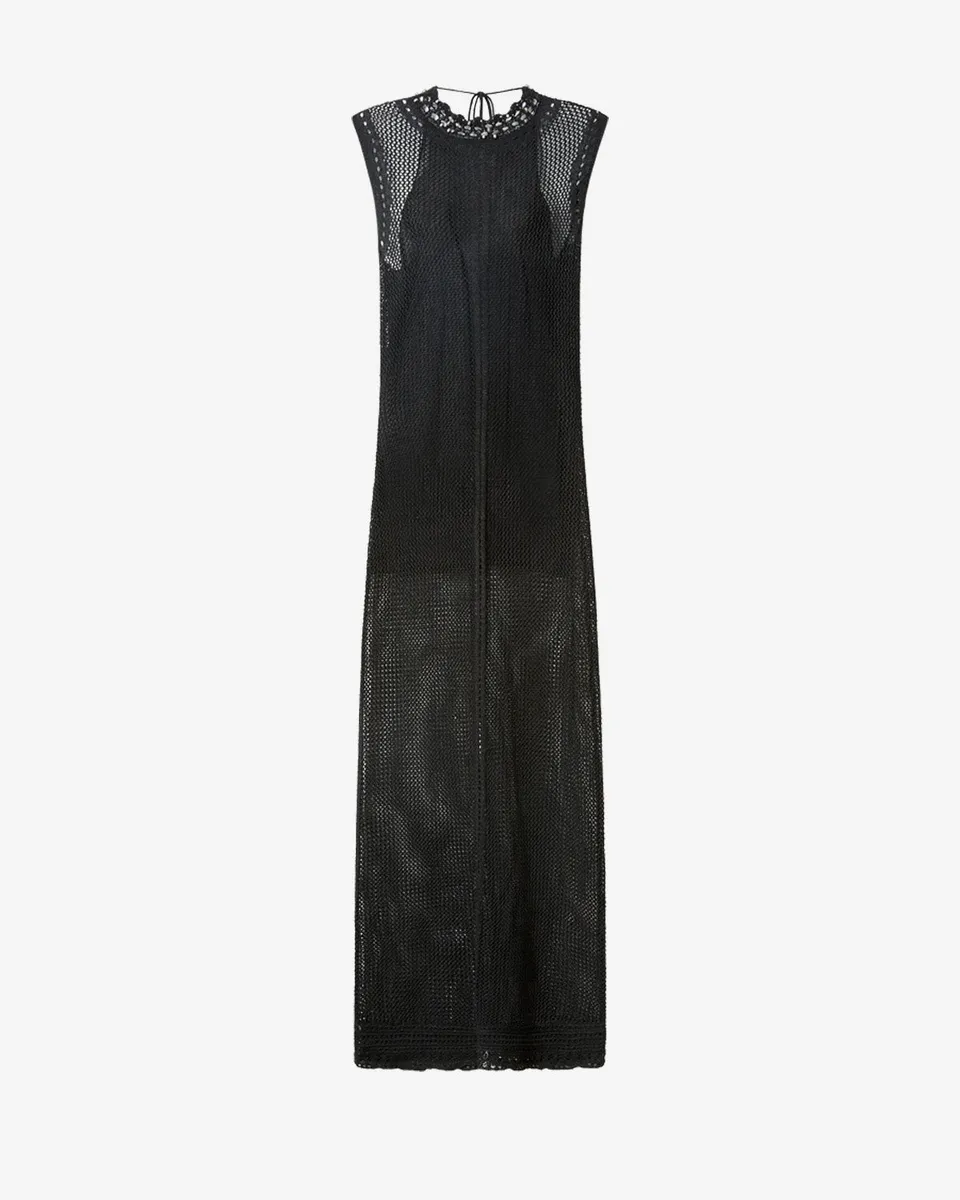 Isabel Marant Metaya robe crochet noir coton