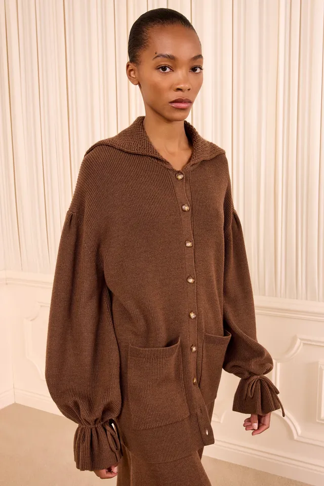 Ulla Johnson Makila gilet laine Clove boutonné