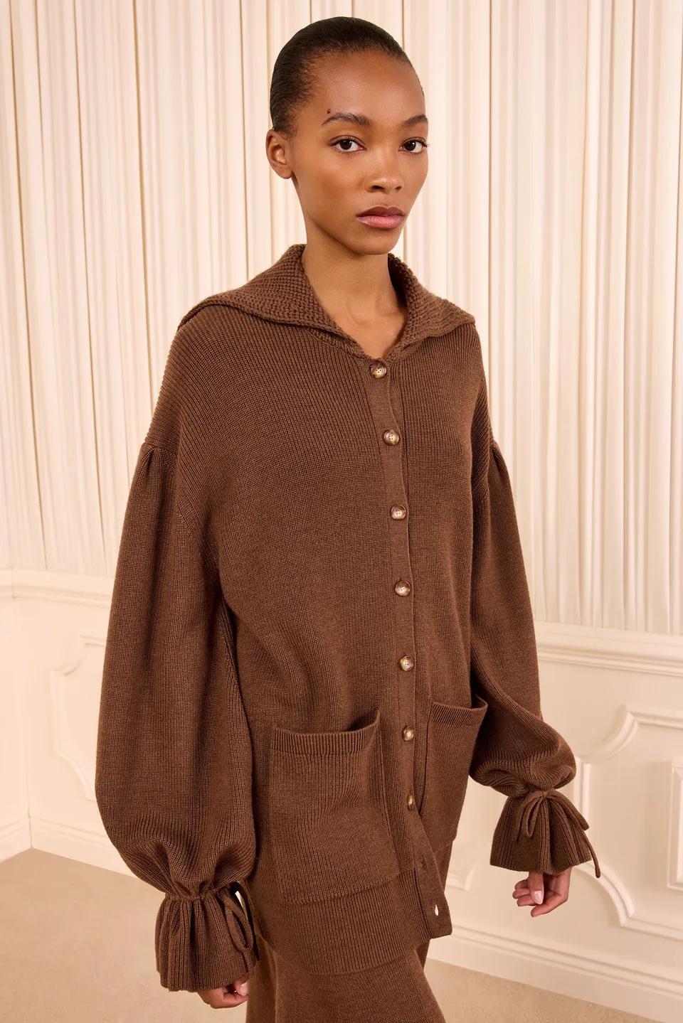 Ulla Johnson Makila gilet laine Clove boutonné