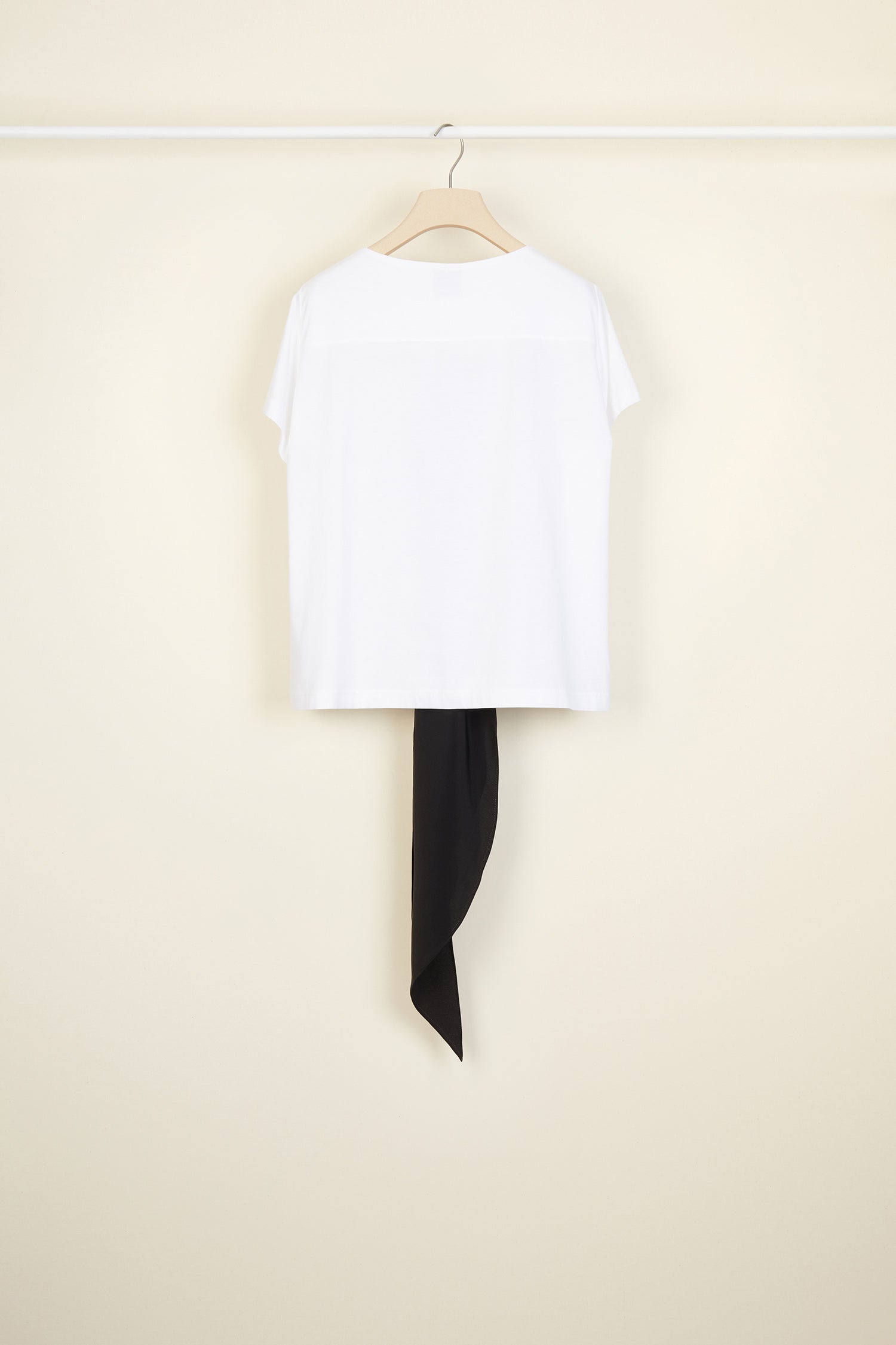 Patou JE005 tee-shirt blanc coton nœud noir taille XS-XL