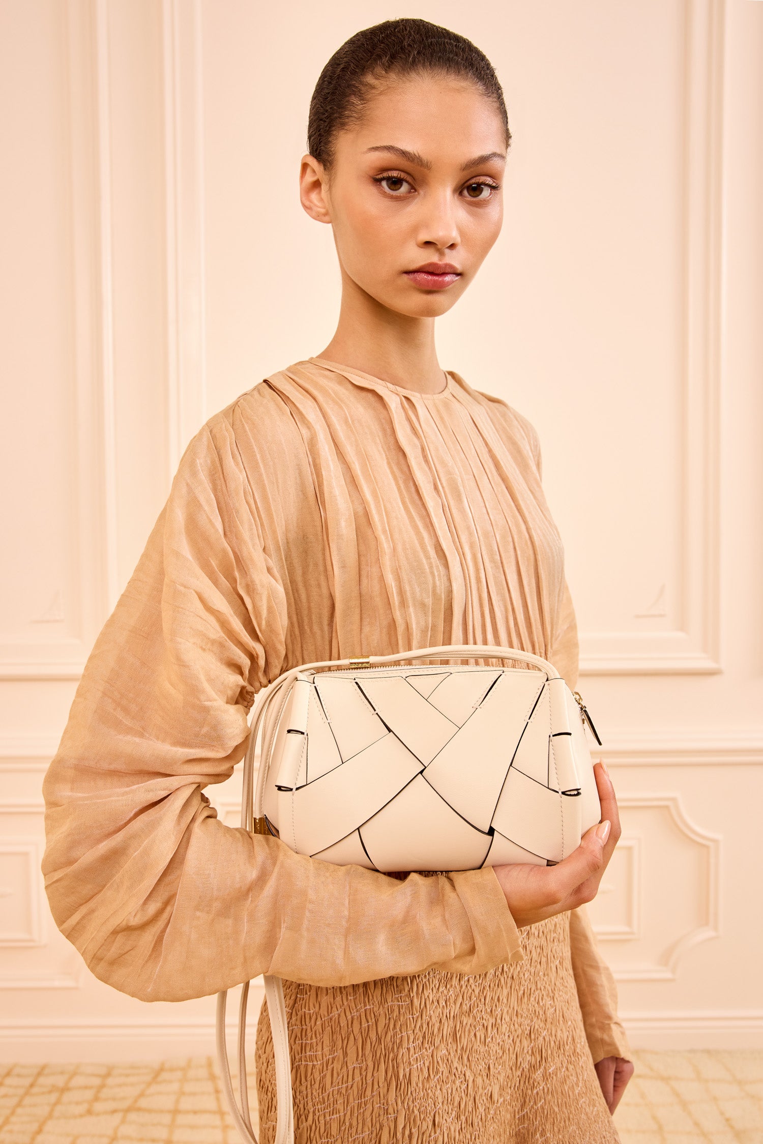 Ulla Johnson Charlotte Sac Femme Cowrie Blanc Cuir