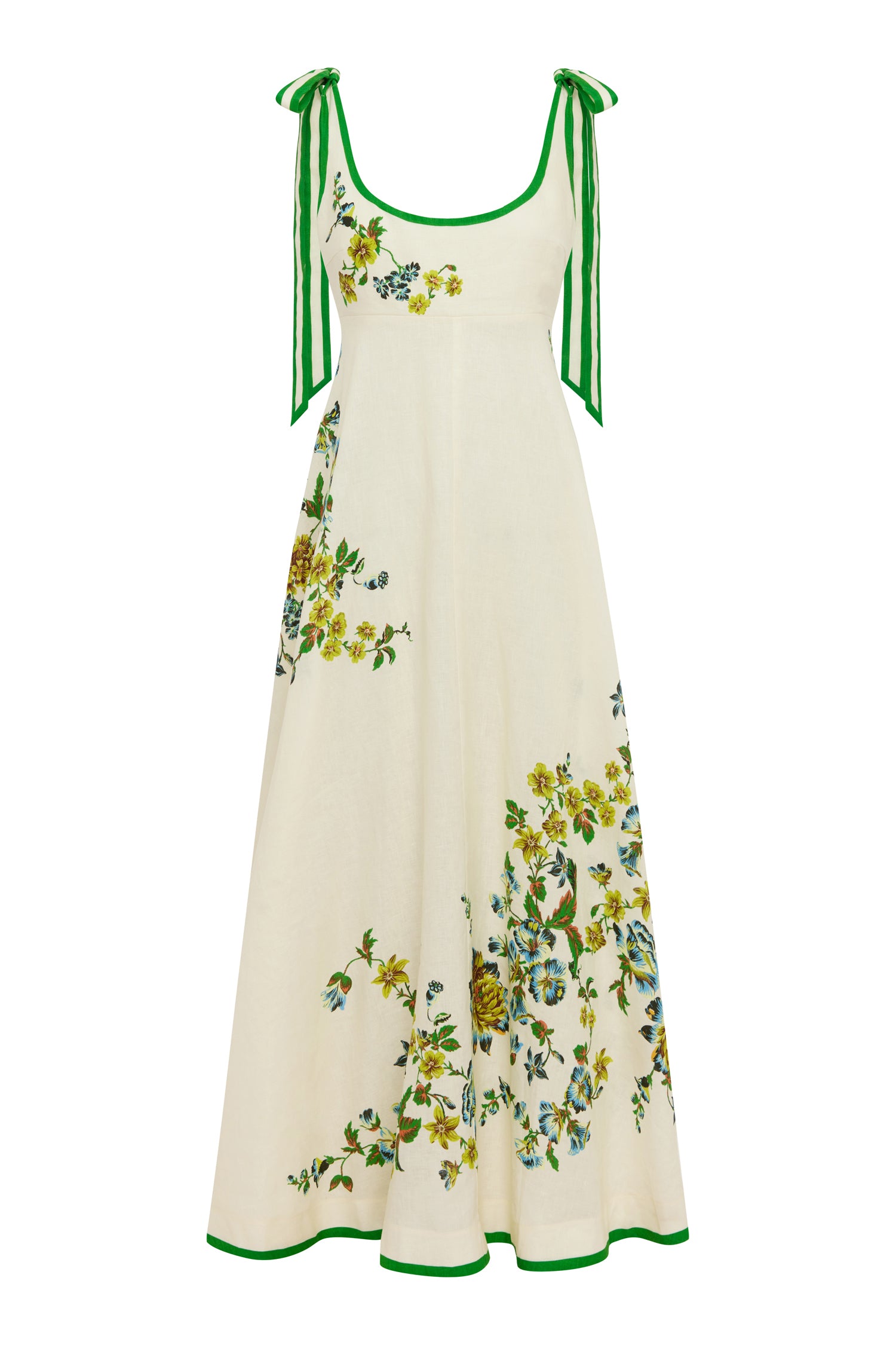 Alemaïs Phyllis robe midi sundress fleurie lin