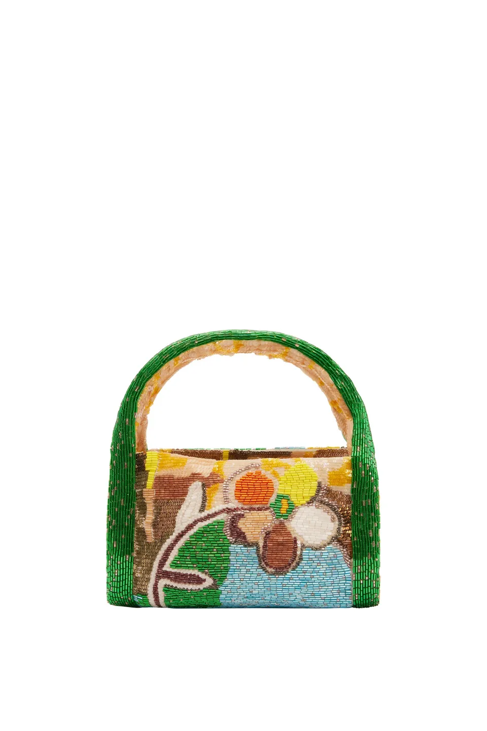 Alemäis Limelight sac baril perlé fleurs taille unique