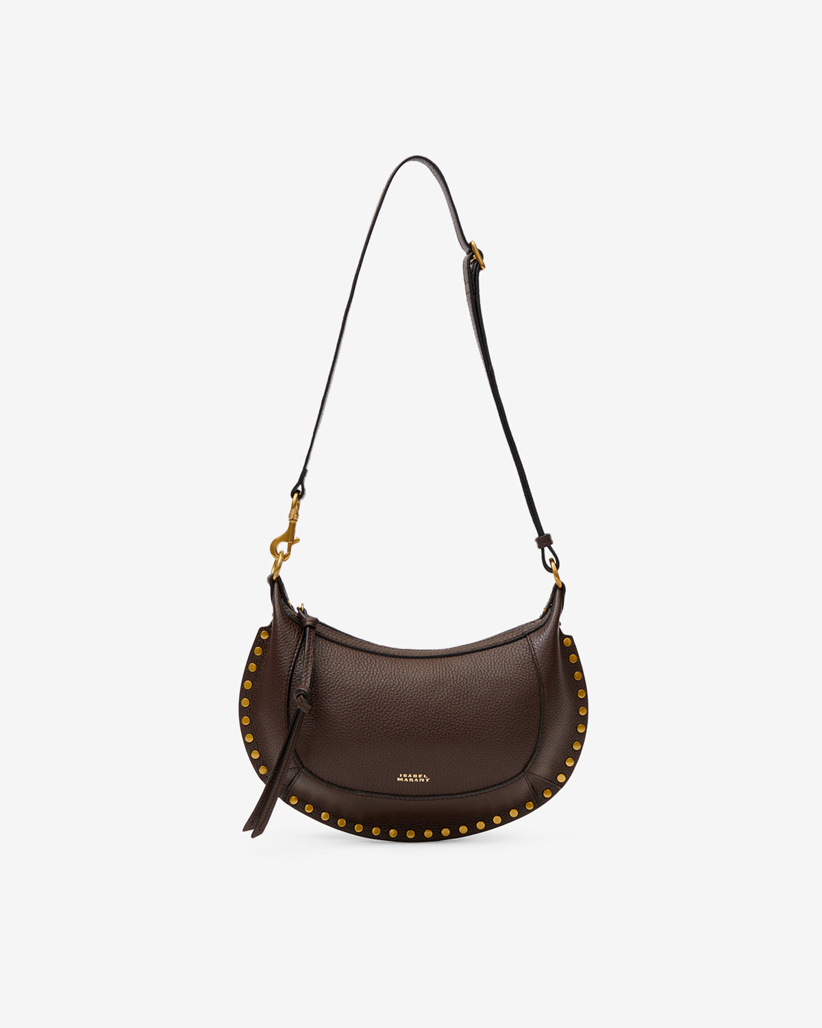 Isabel Marant Oskan Moon sac cuir grainé café