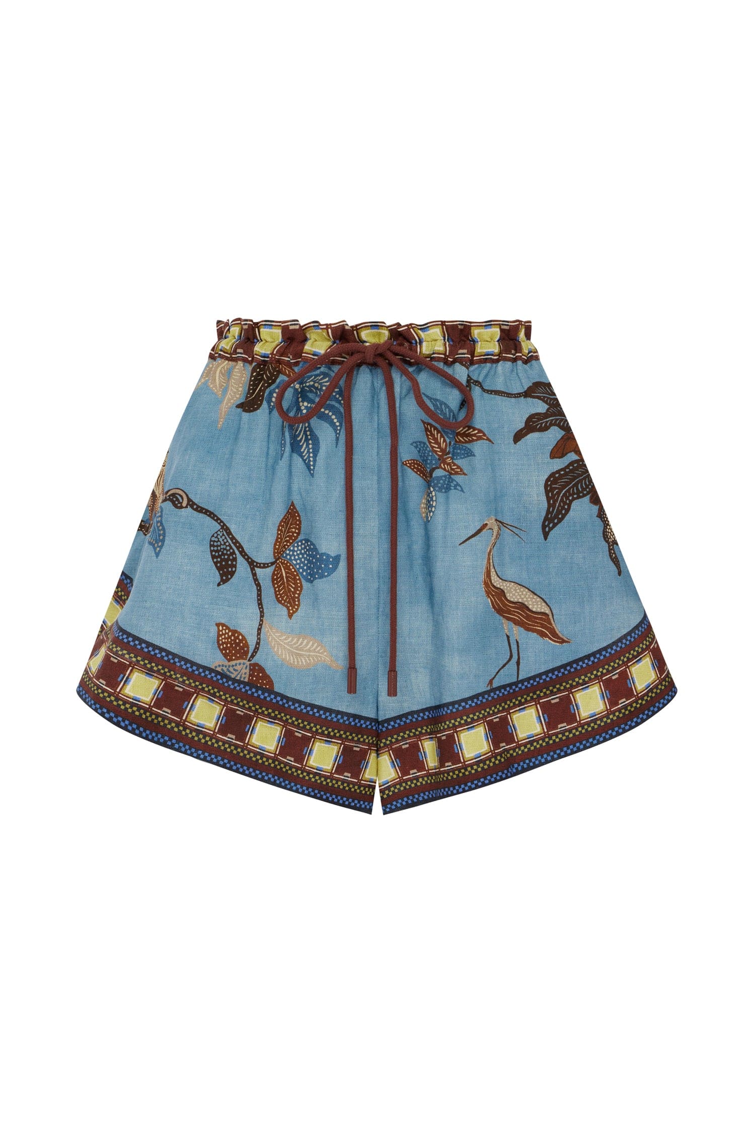 Alemäis Georgie Short short lin imprimé botanique