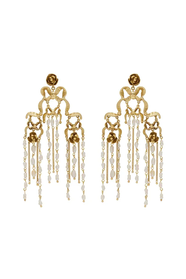 Alemäis Django Bow Pearl boucles dorées perles