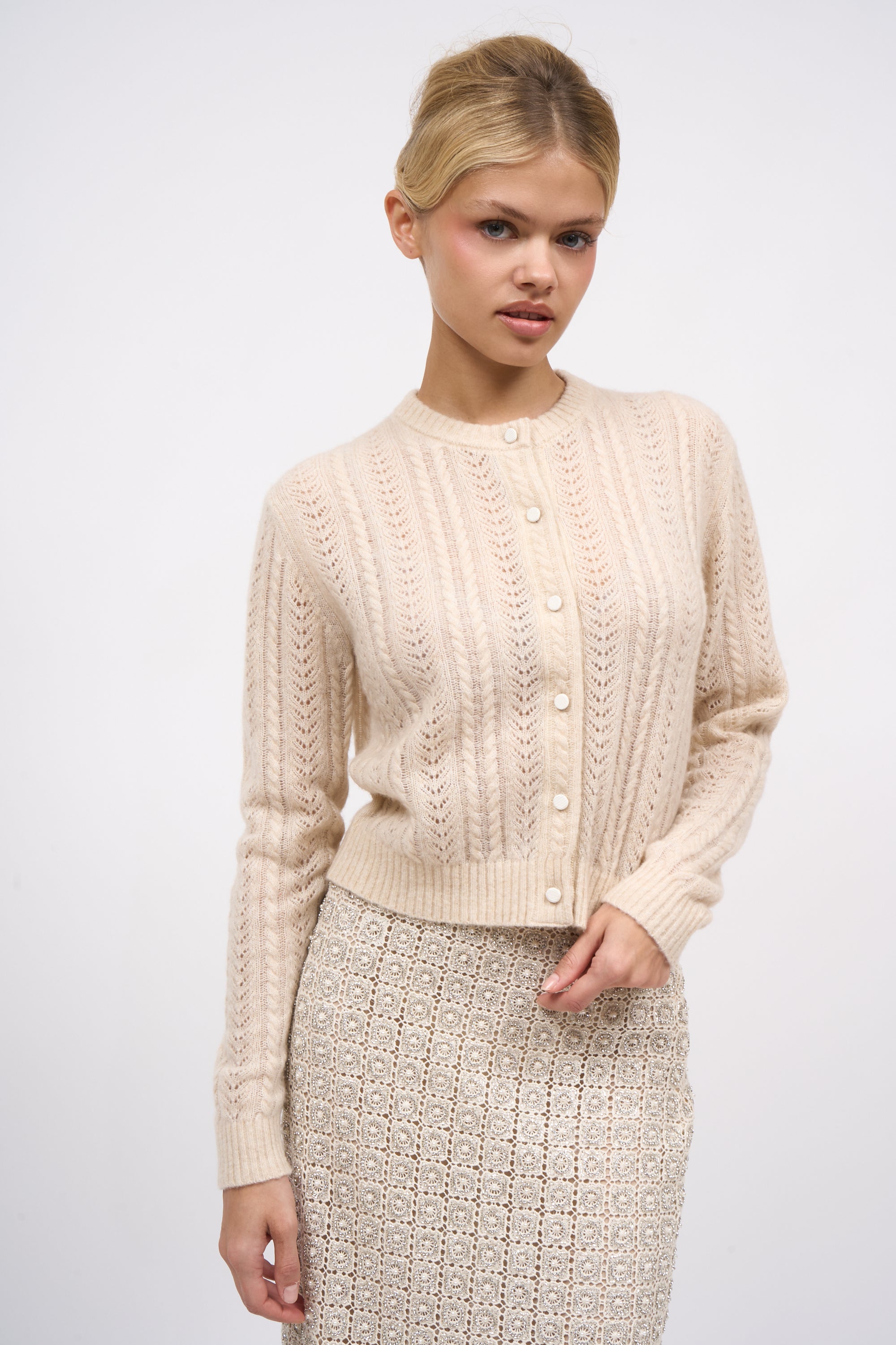 Paul & Joe Novelo cardigan cachemire écru