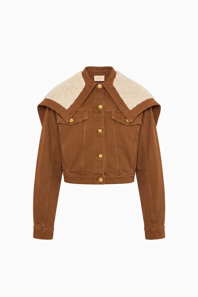 Ulla Johnson Sybil veste jean umber coton capuche