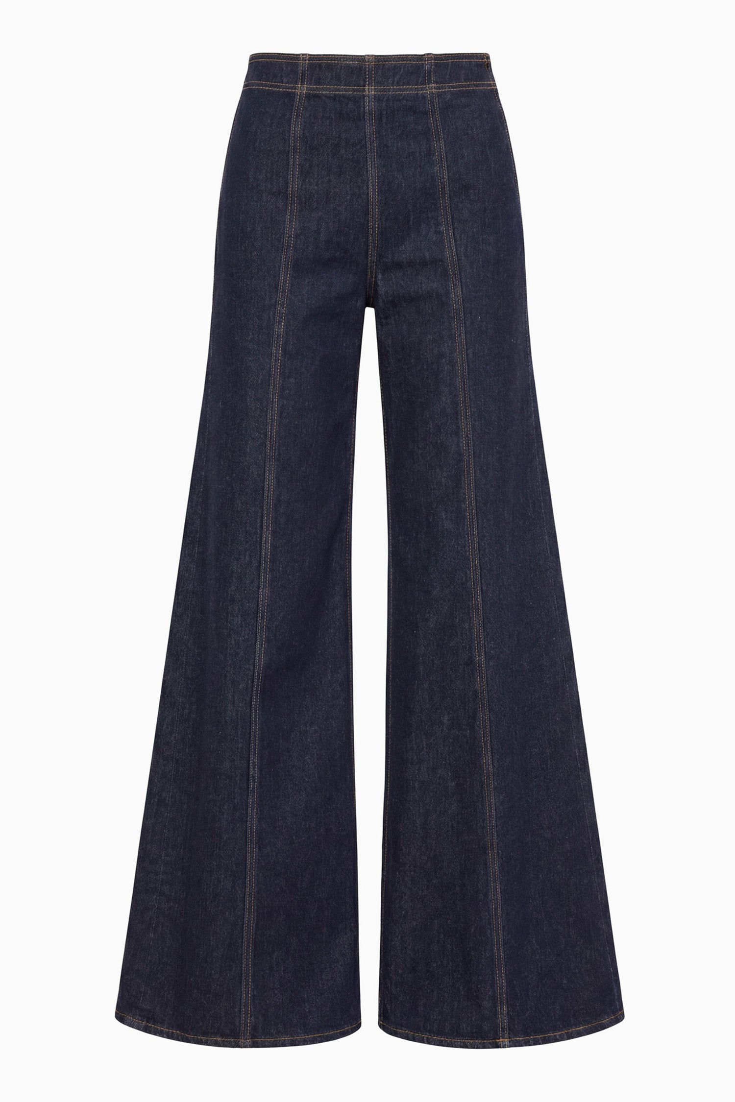 Ulla Johnson Bianca Wide Leg Seamed jean Tigris coton