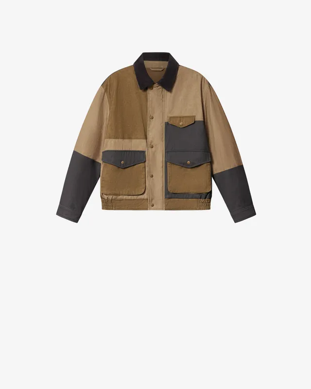 Isabel Marant Tores veste blouson kaki patchwork coton