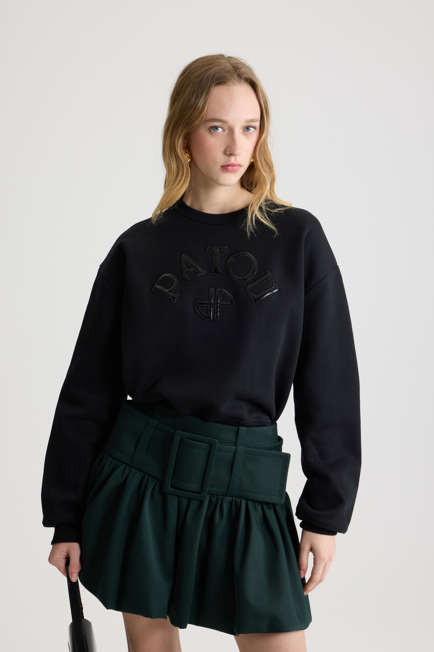 Patou H25JE1999995999B sweat coton bio noir