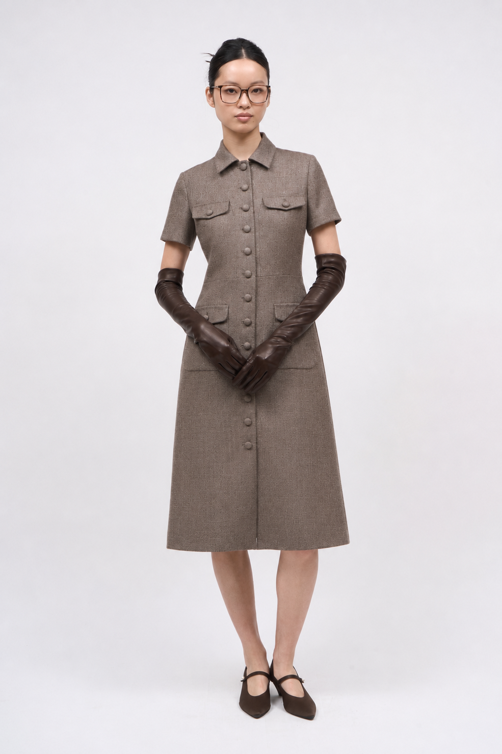Paul & Joe Robes Natalia robe midi twill de laine 100% laine