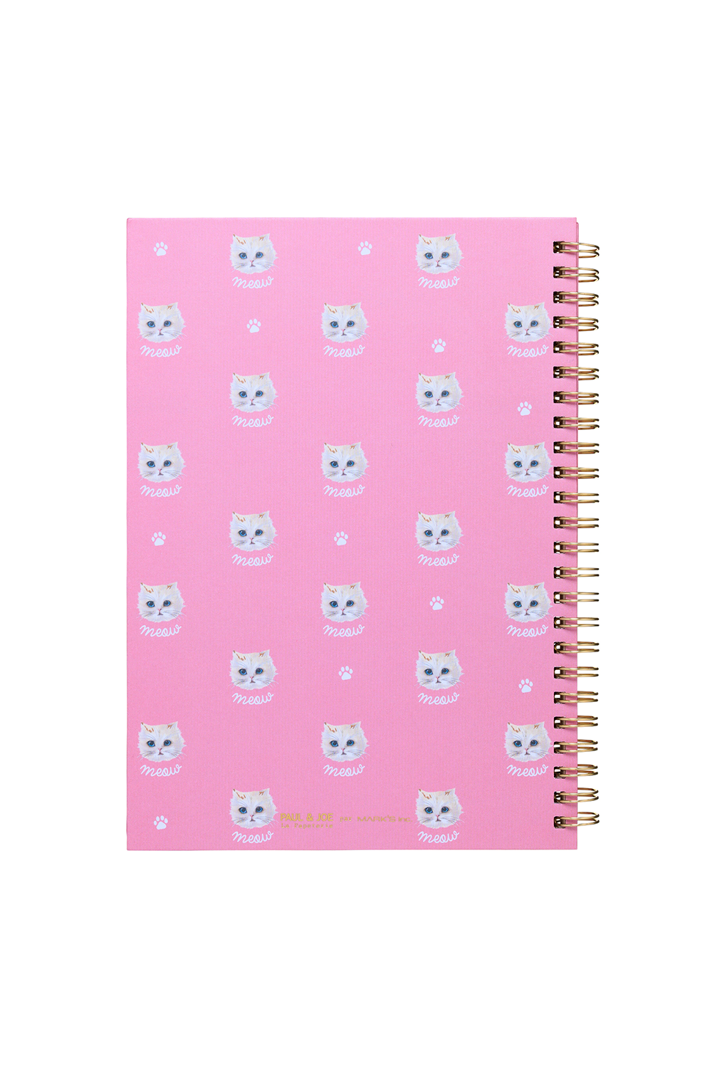 Paul & Joe Gipsy carnet A5 à spirales rose ligné chat