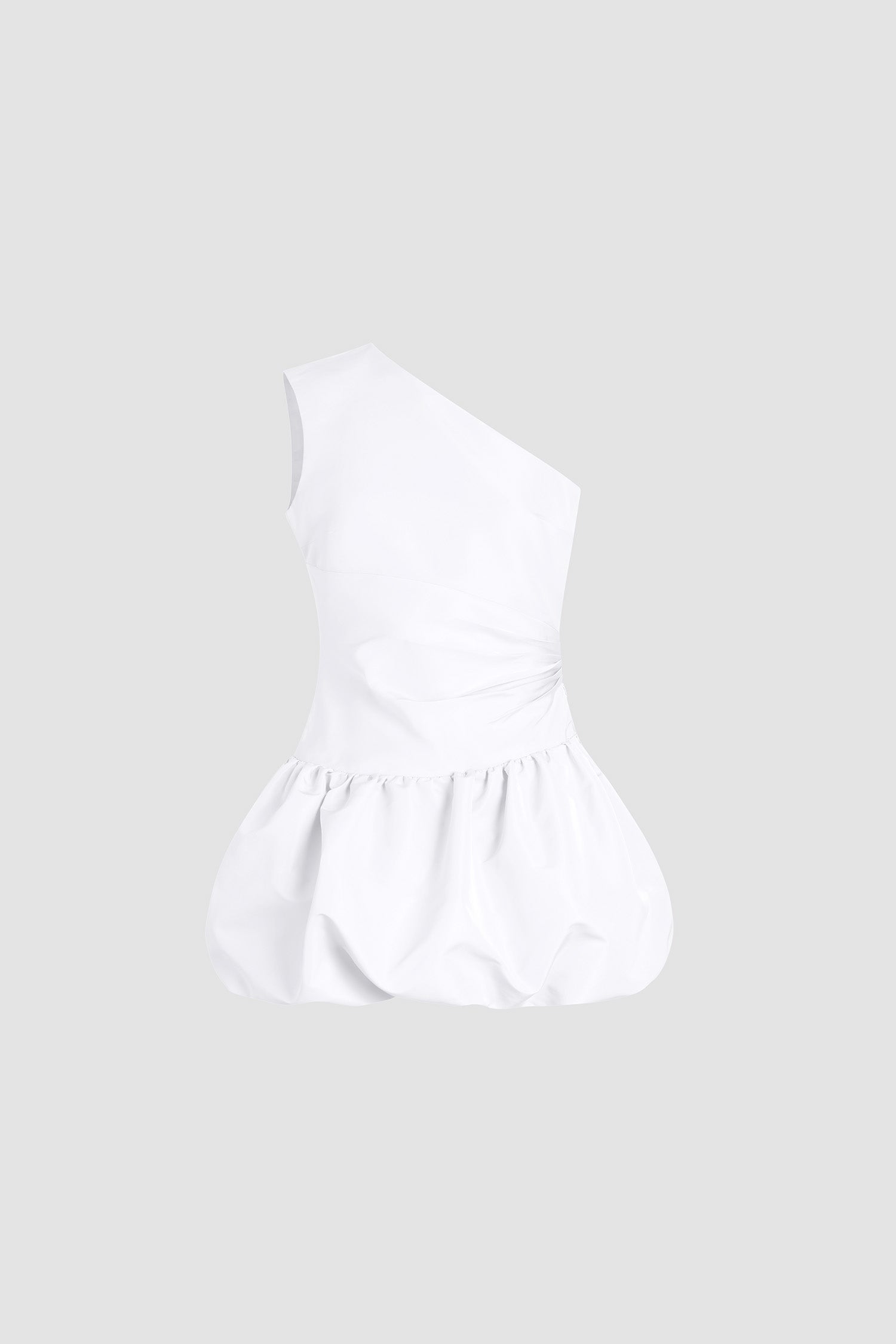 Patou DR171 robe faille recyclée blanche asymétrique mini