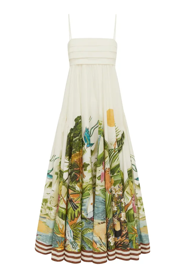 Alemäis Toucan Tango robe midi 6 coton bio imprimé