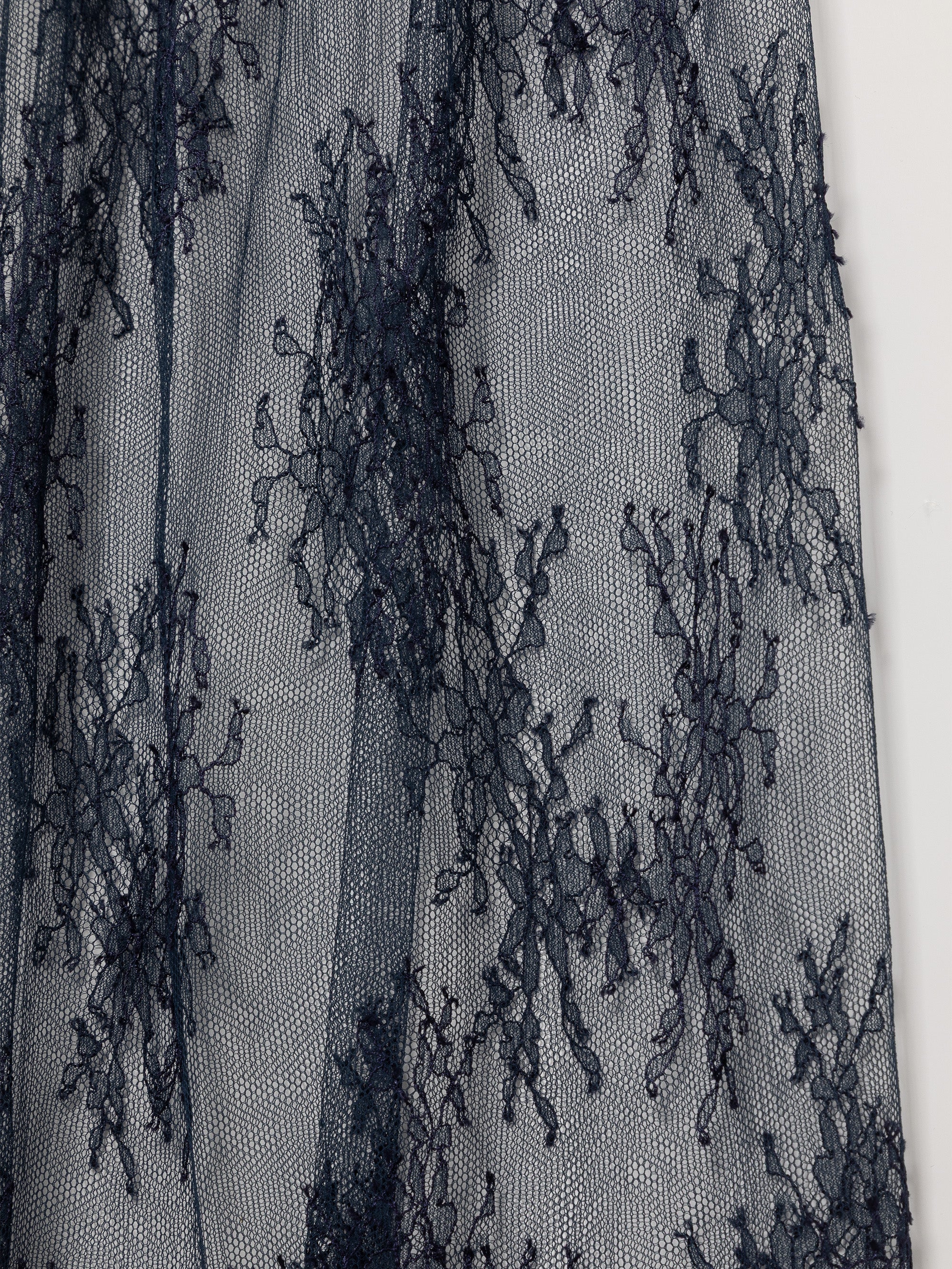 Ester Manas Navy Floral jupe dentelle Calais midi