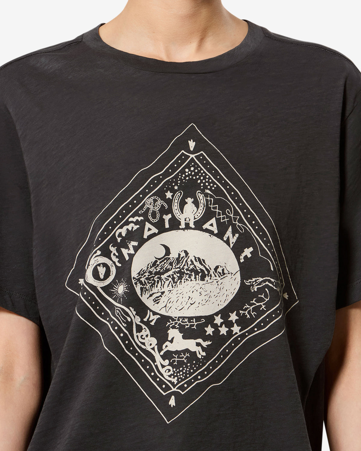 Isabel Marant Zewel T-shirt coton noir délavé