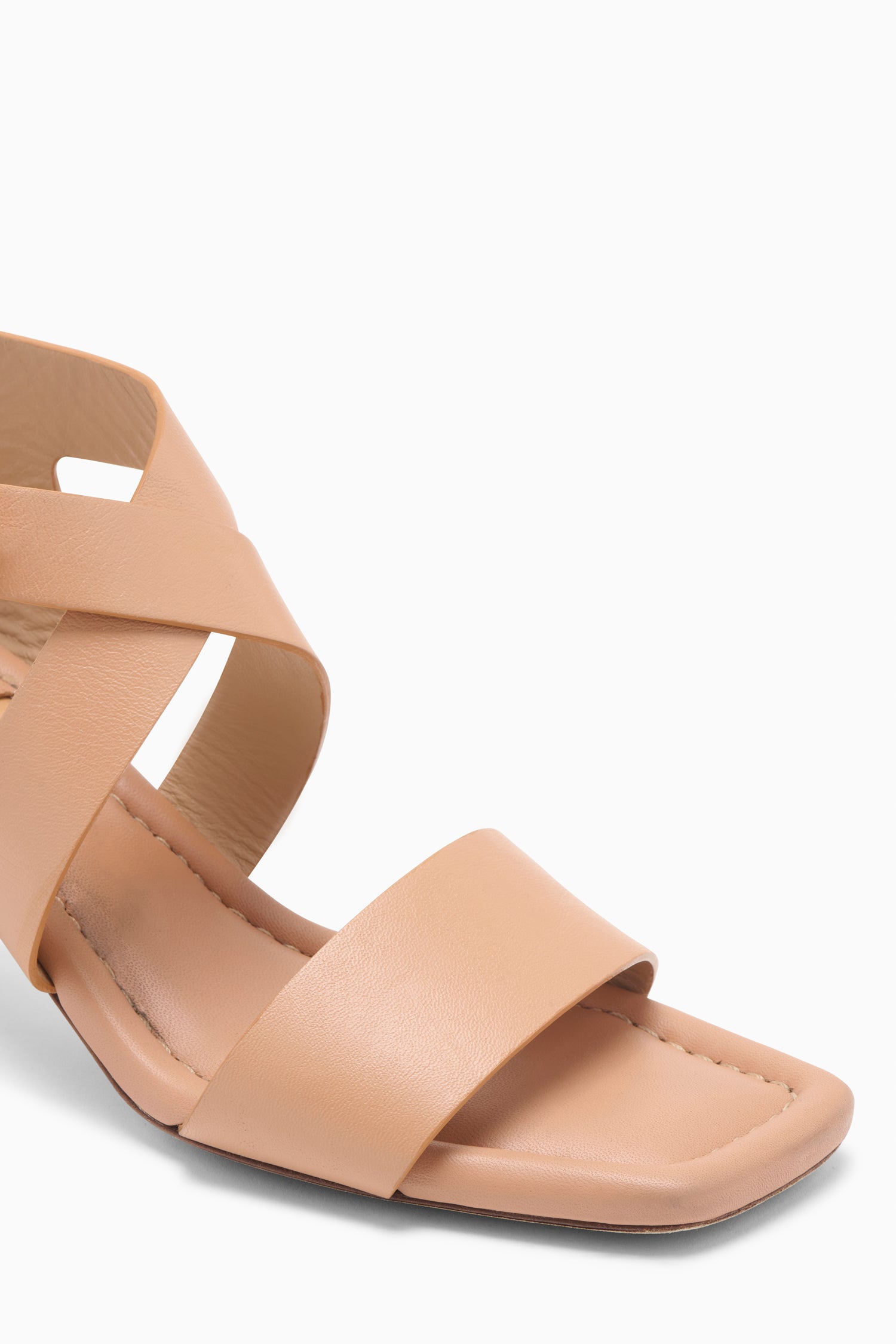 Ulla Johnson Evona sandale cuir Sienna talon bloc 70 mm