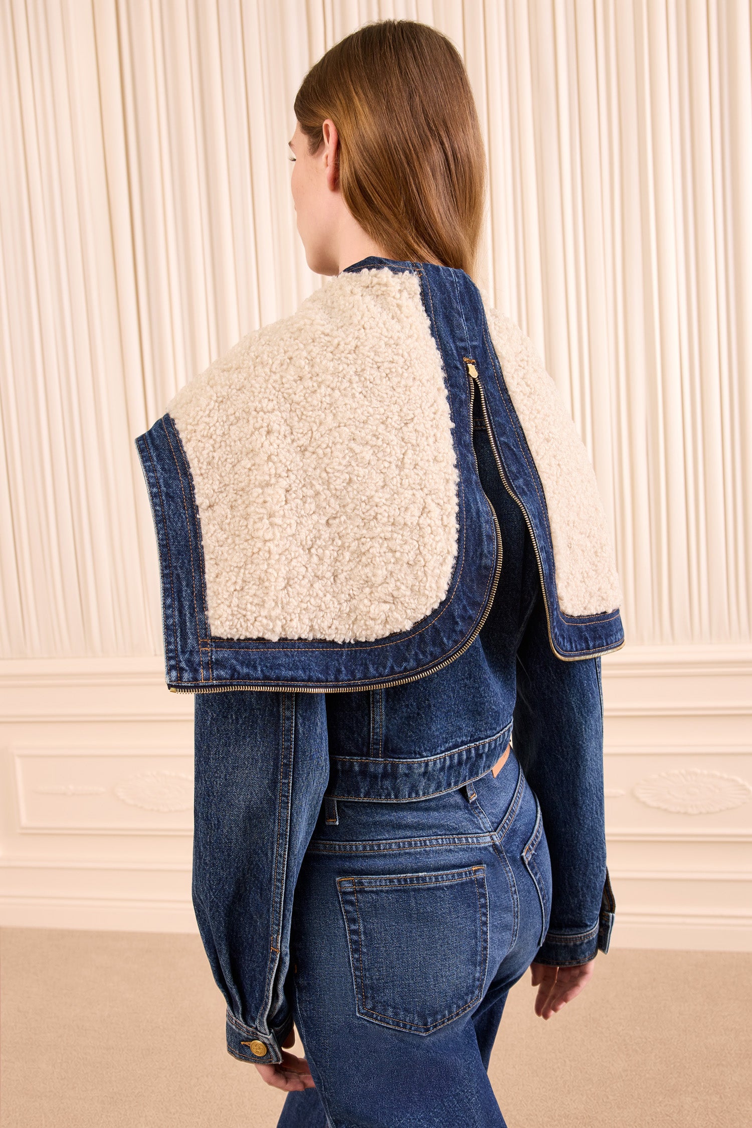 Ulla Johnson Sybil Veste Jean Nile 100% Coton Capuche