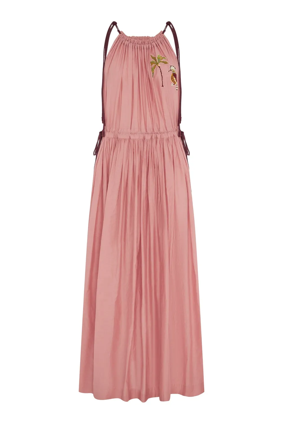 Alemais Zuri robe maxi brodée coton et soie