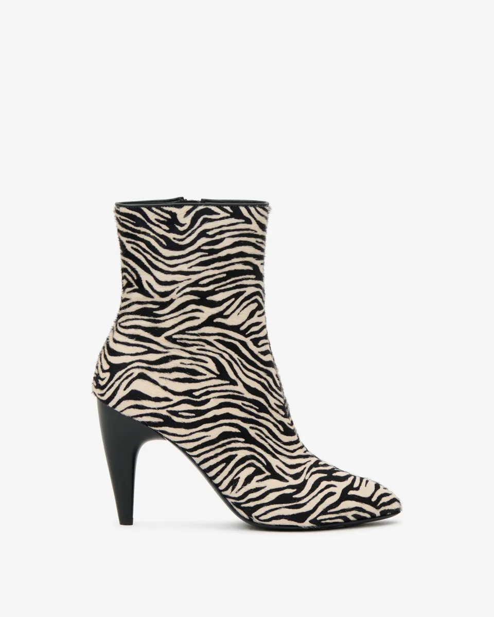 Isabel Marant Jany Low bottines zèbre talon 9 cm