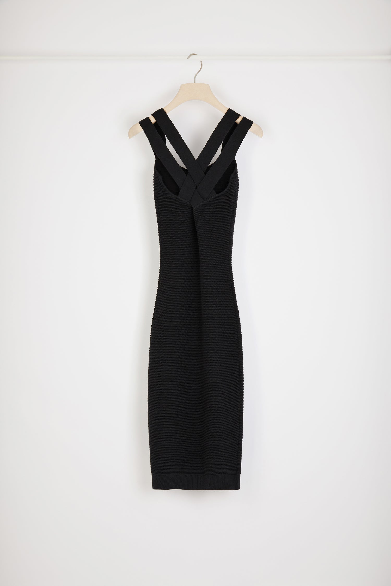 Patou H22KN0988054999B robe midi maille laine noire