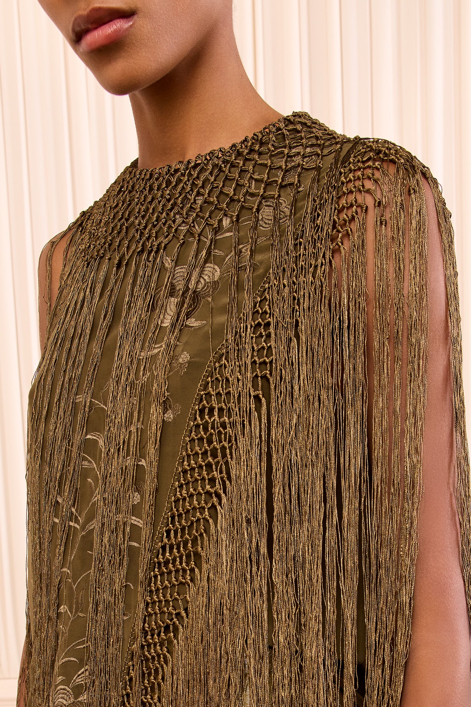 Ulla Johnson Willa Top Soie Malachite Haut Franges