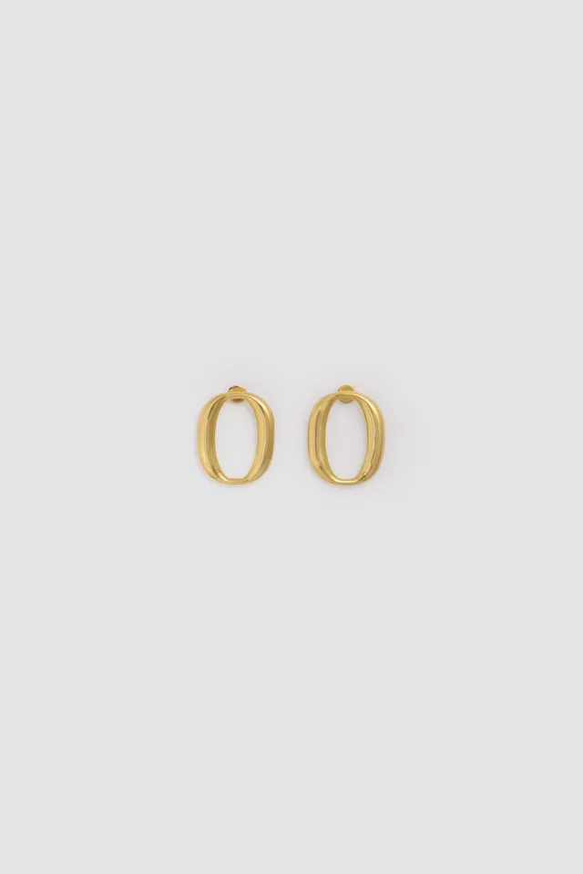 Patou JW169 boucles oreilles laiton Doré TU ovale