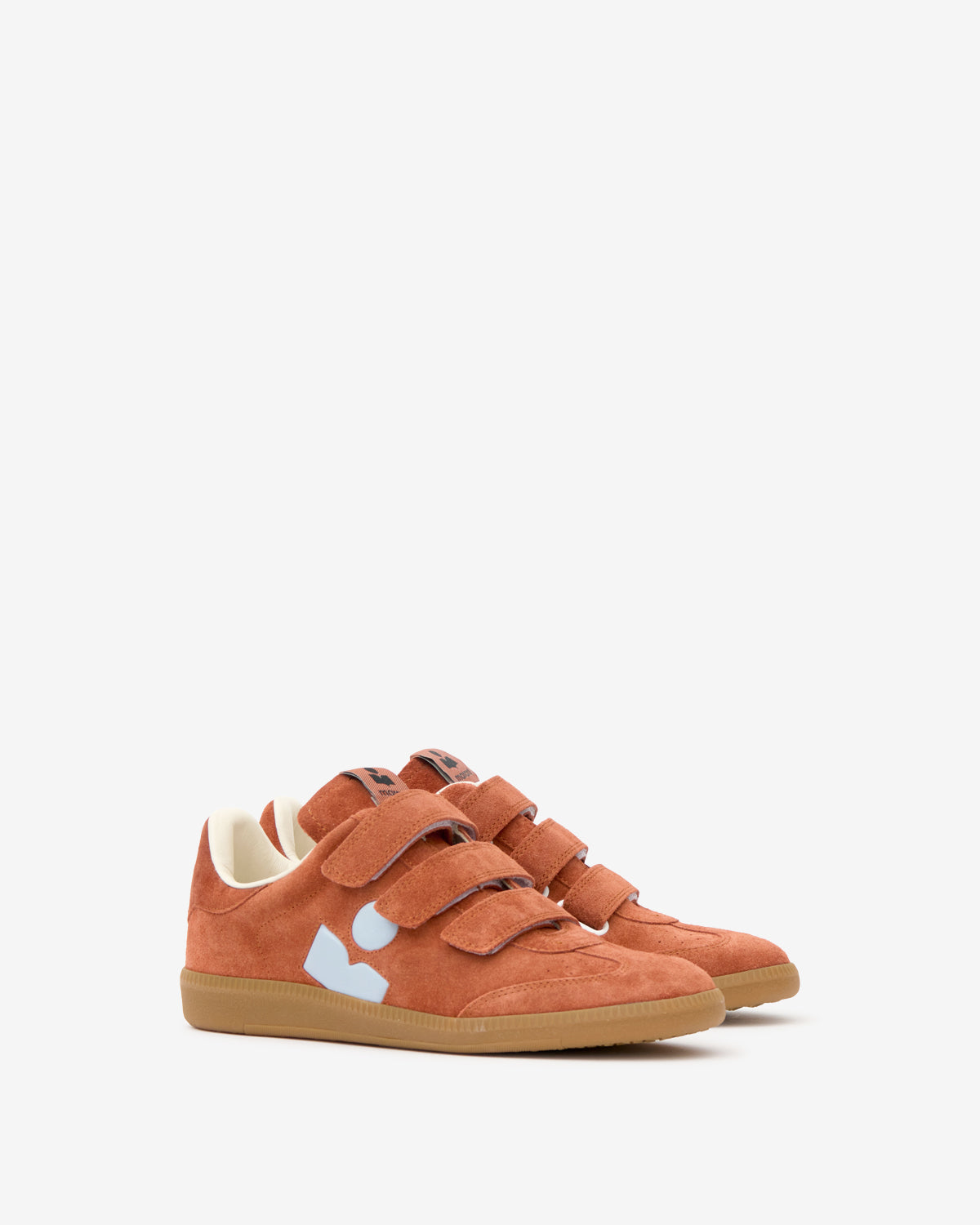Isabel Marant Beth BK0013FA baskets cuir brique bleu clair