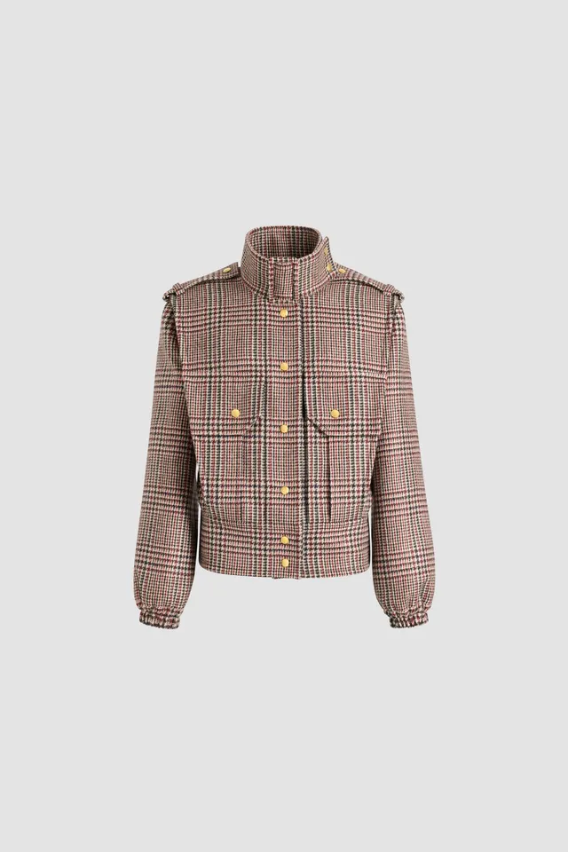Patou H25OU04002275082 bomber flanelle Prince Of Wales