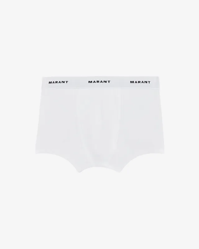 Isabel Marant Billy slip blanc taille élastique logo