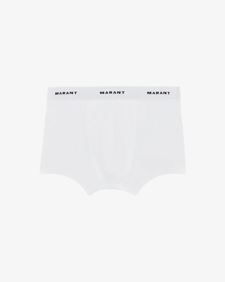 Isabel Marant Billy slip blanc taille élastique logo