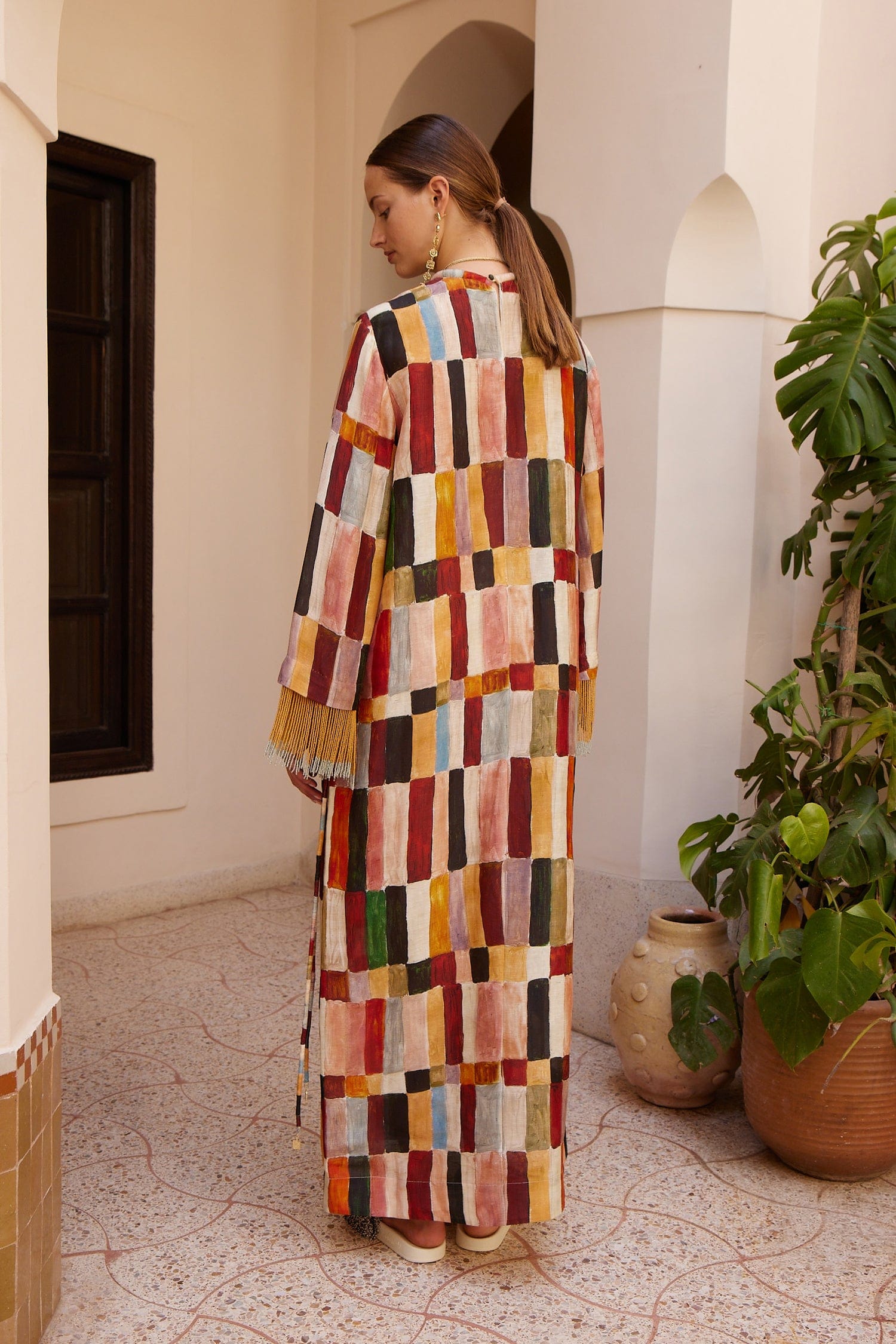 Alemäis Marjorelle Tunic Midi Dress robe lin soie