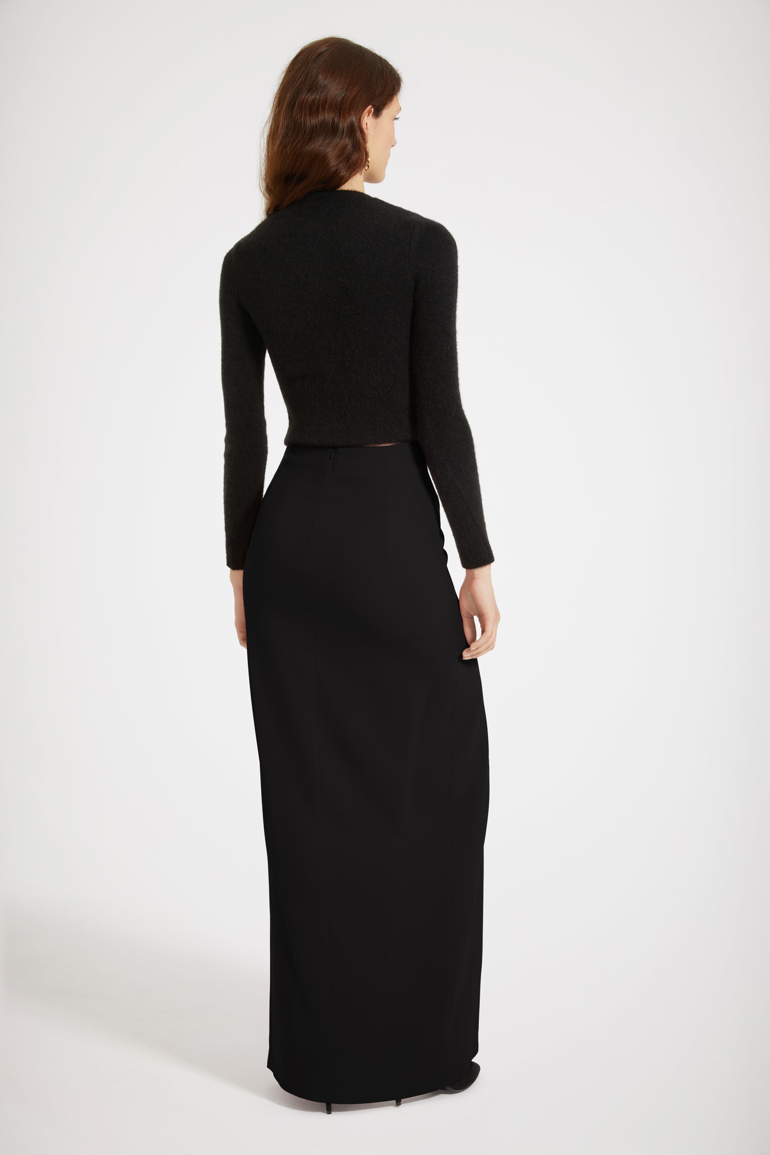Patou Skirts H23SK0520150999B Jupe maxi noire fendue