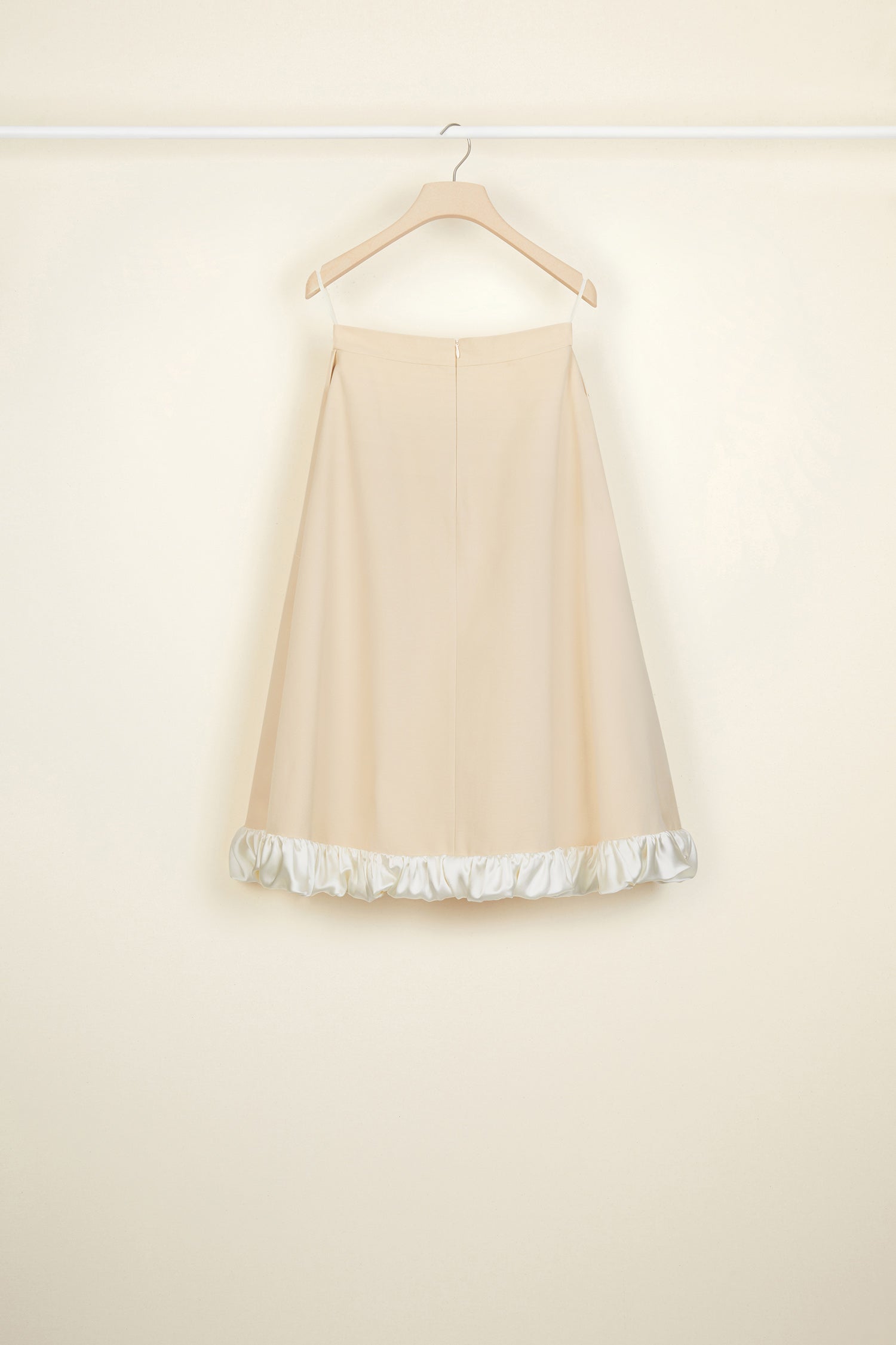 Patou P20SK0100027102V jupe midi vanille coton
